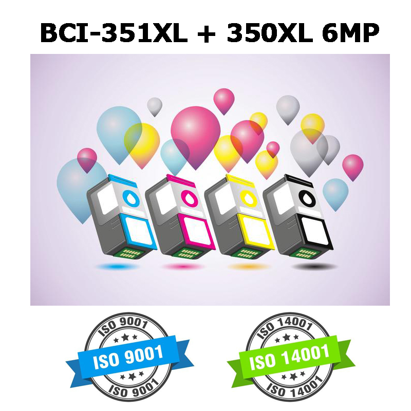 CANON BCI-351（BK/C/M/Y/GY） + BCI-350XLPGBK 6MP 6色パック インクカートリッジ 大容量